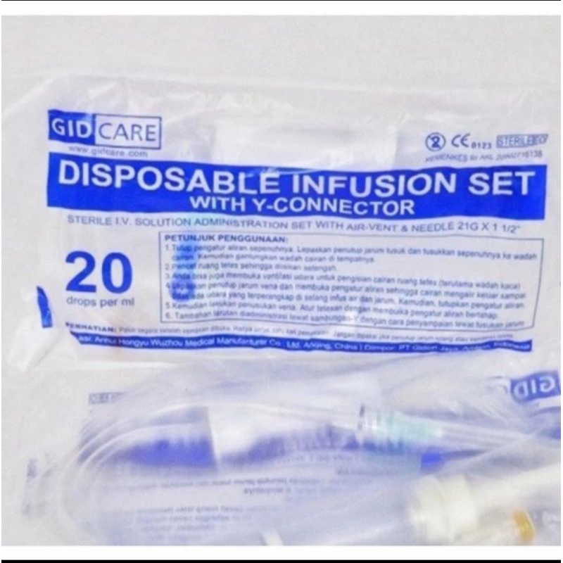 Jual Alat Selang Infus Set Dewasa Infusion Set Adult Y Type Gidcare Selang Infus Dewasa Tipe