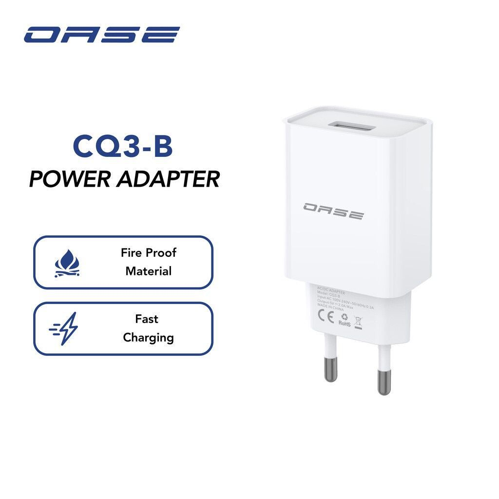 Jual OASE CQ3B Adaptor Charger 5V 2A Kepala Charging Fast Charger
