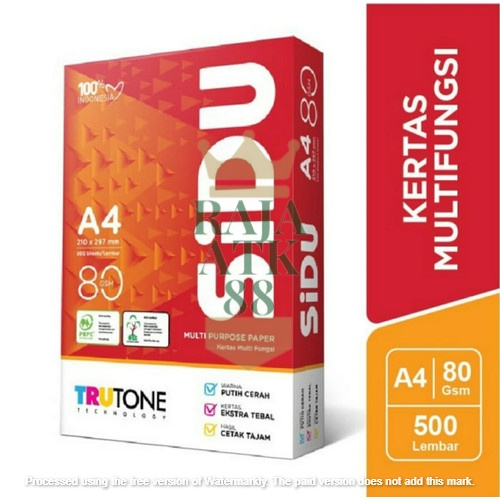 Jual Kertas HVS SiDu A4 80 GSM Copy Paper 1 Rim Sinar Dunia | Shopee ...