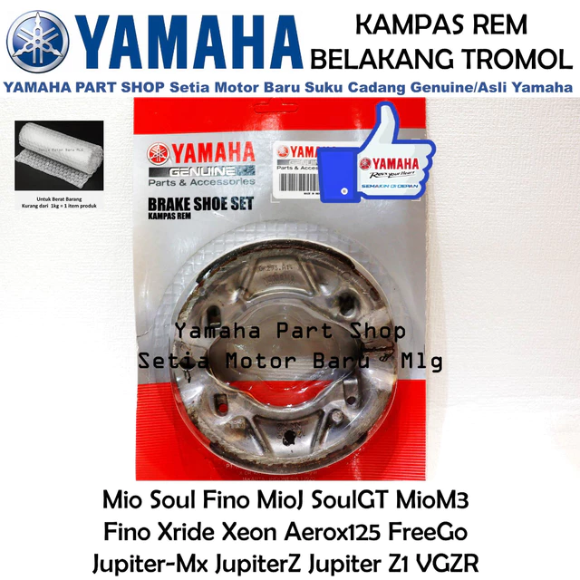 Kampas Rem Belakang Tromol Brake Shoe Set Mx JupiterZ Z1 Mio Soul Xeon Asli Yamaha Setia Motor Baru