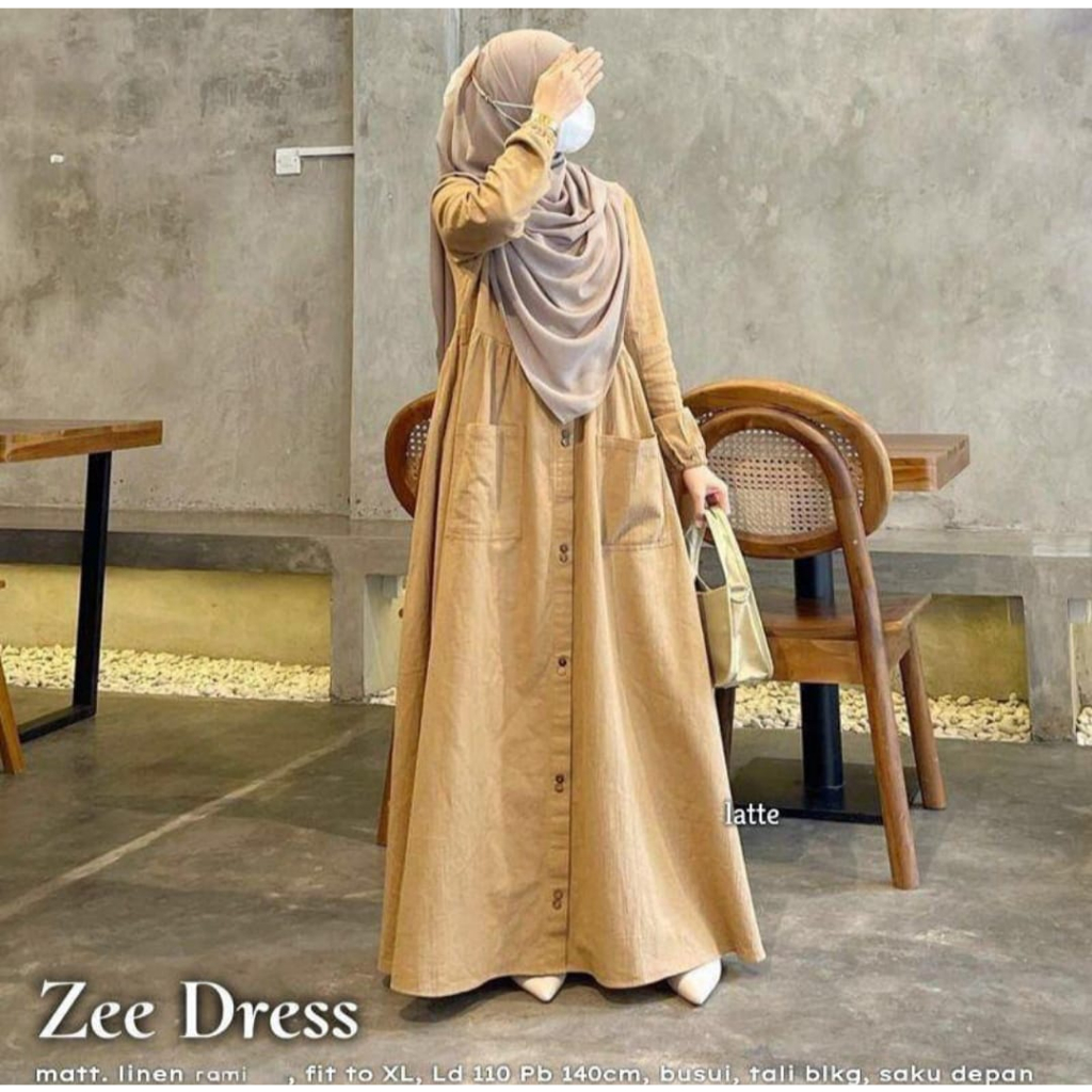 Jual Zee Dress Muslim Terbaru Full Kancing Aktiv Ukuran M- XL Pakaian ...