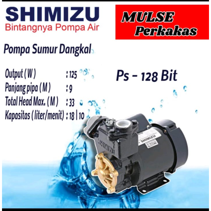 Jual Pompa Air Shimizu PS 128 BIT (Non Otomatis) | Shopee Indonesia