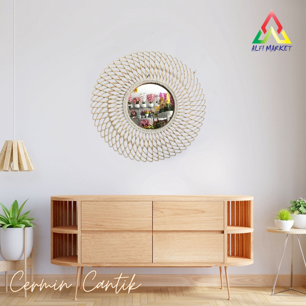 Jual Kaca Rotan Tornado Dekorasi Cantik | Cermin Rotan Sintesis ...