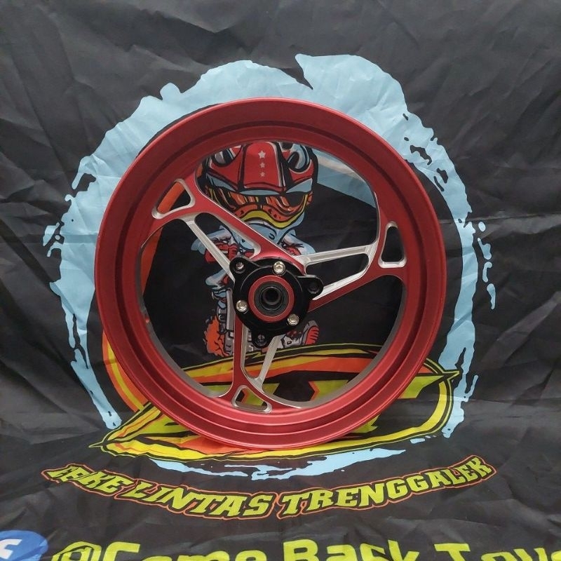 Jual VELG ALUMINIUM MERAH MOTOR LISTRIK | Shopee Indonesia