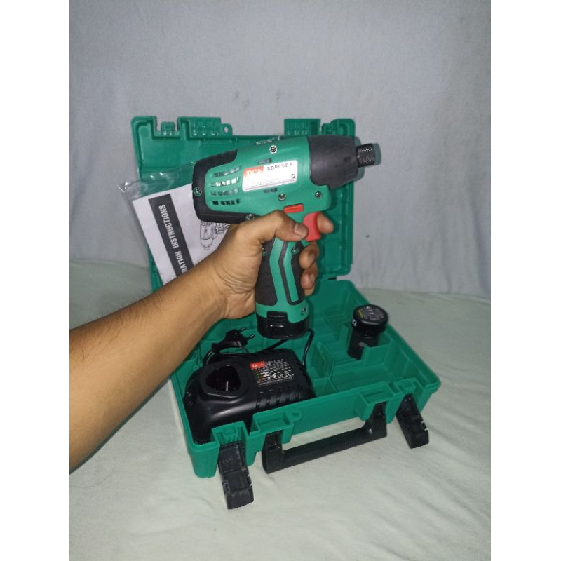 Jual impact driver cordless 12V DCA ADPL028E mesin bor obeng baterai