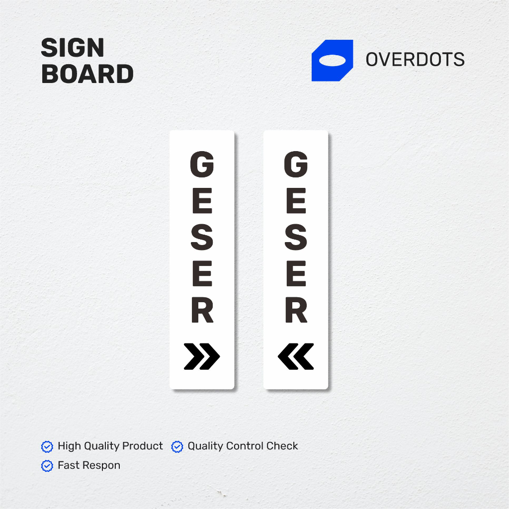 Jual Geser | Sign Board GG | Sign Label Akrilik Print UV | Sliding Door ...