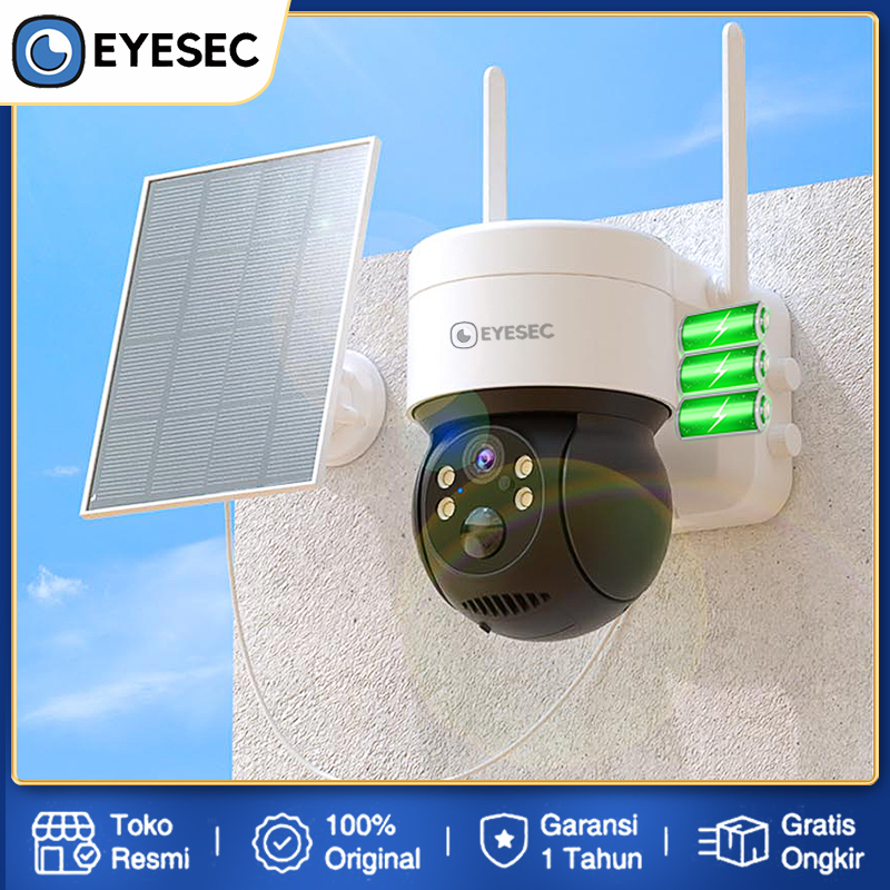 Jual EYESEC CCTV Solar WiFi Outdoor PIR Low Power Battery CCTV Tenaga ...