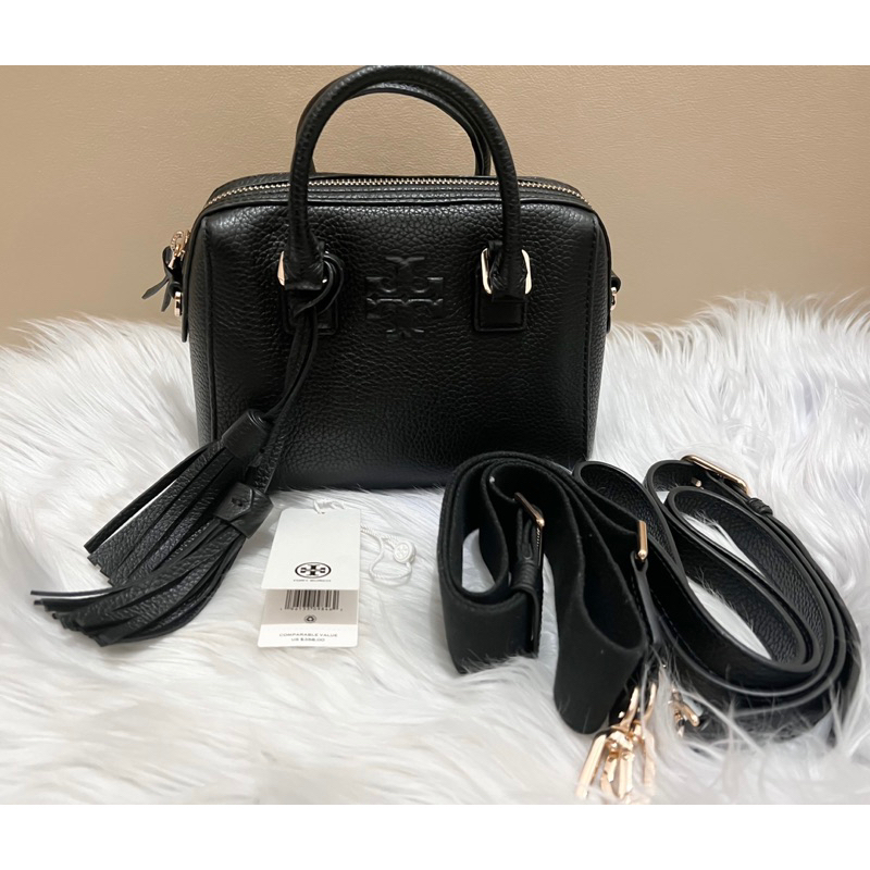 Jual TORY BURCH THEA WEB SATCHEL DXGF241534 - Hitam - Jakarta