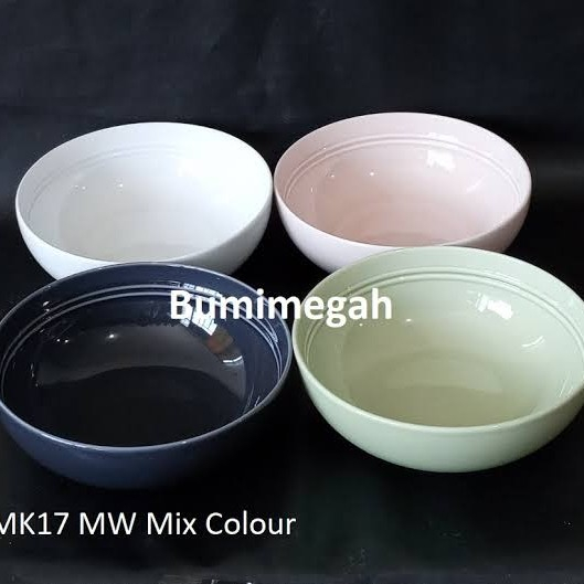 Jual Mangkok Keramik Porselen Putih Polos Warna Polos Model Ulir Garis Premium Blanc Diameter