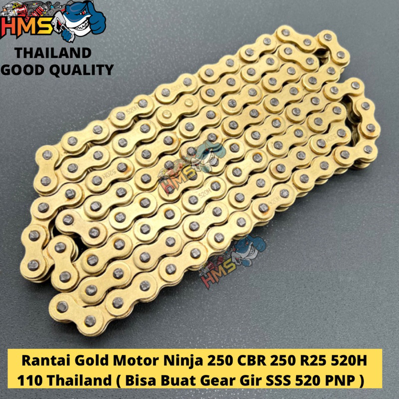 Jual RANTE RANTAI GOLD EMAS MOTOR NINJA 250 NINJA MONO CBR 250 R25 520 ...