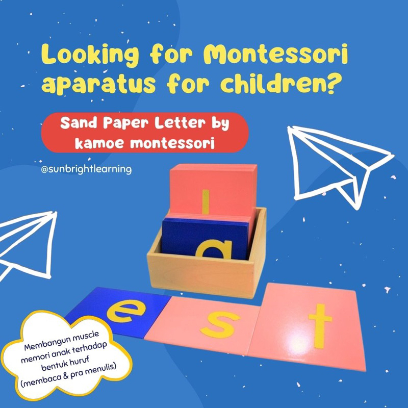 Jual SEWA Kamoe! Montessori Sandpaper Letter / SPL / Mainan Montessori ...