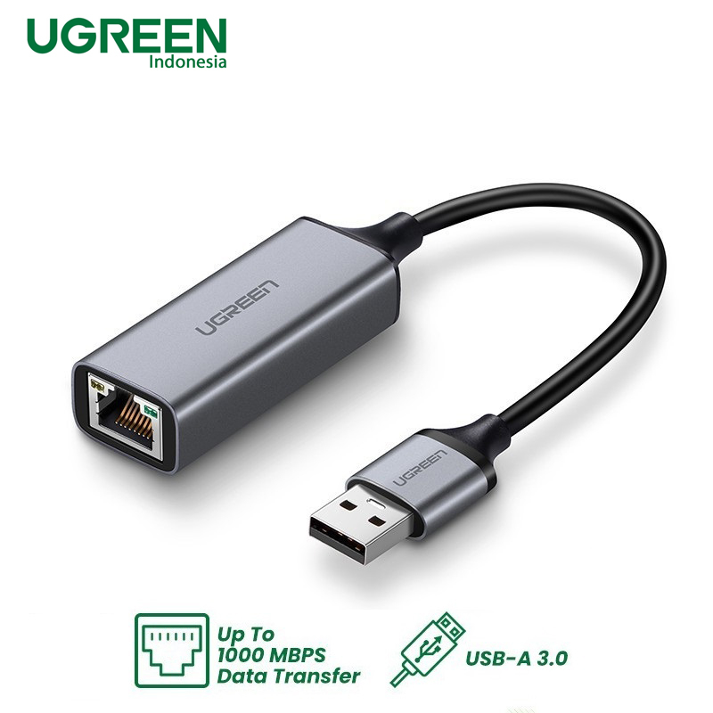 Jual UGREEN ORIGINAL Ethernet Adapter USB 3.0 to RJ45 LAN Gigabit up to ...