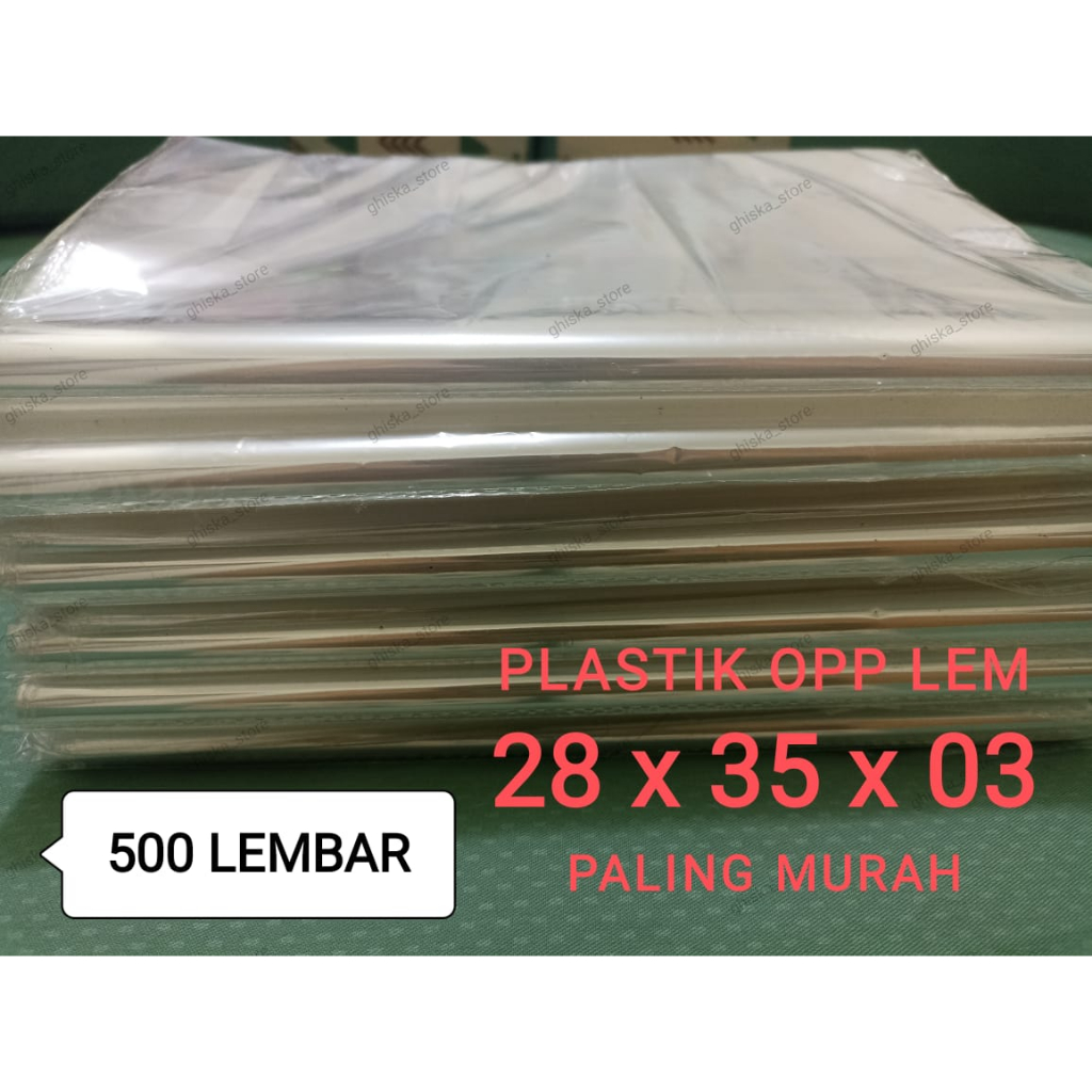Jual Plastik OPP harga per 500 lembar / plastik opp seal lem tebal 0.3 ...
