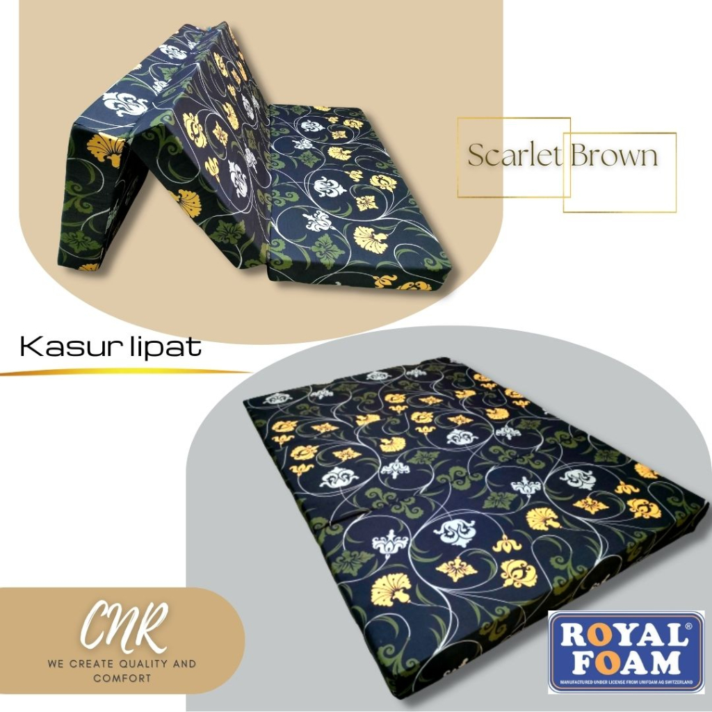 Jual Kasur lipat Royal Foam isi busa density 16 Yellow, matras lipet ...