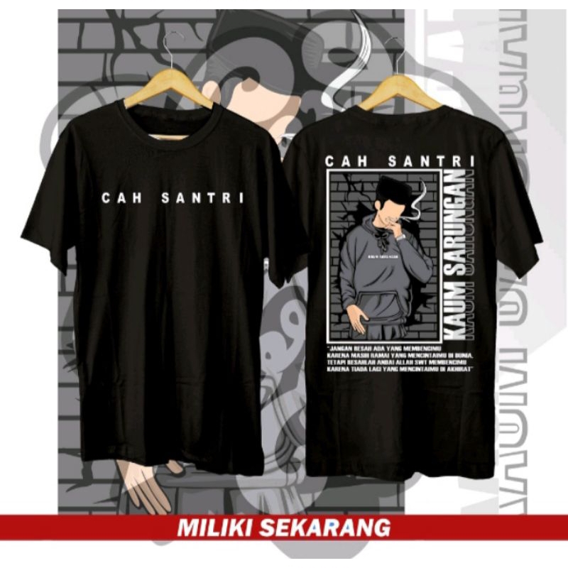Jual KAOS CAH SANTRI KAUM SARUNGAN//KAOS SANTRI//KAOS ANAK PONDOK