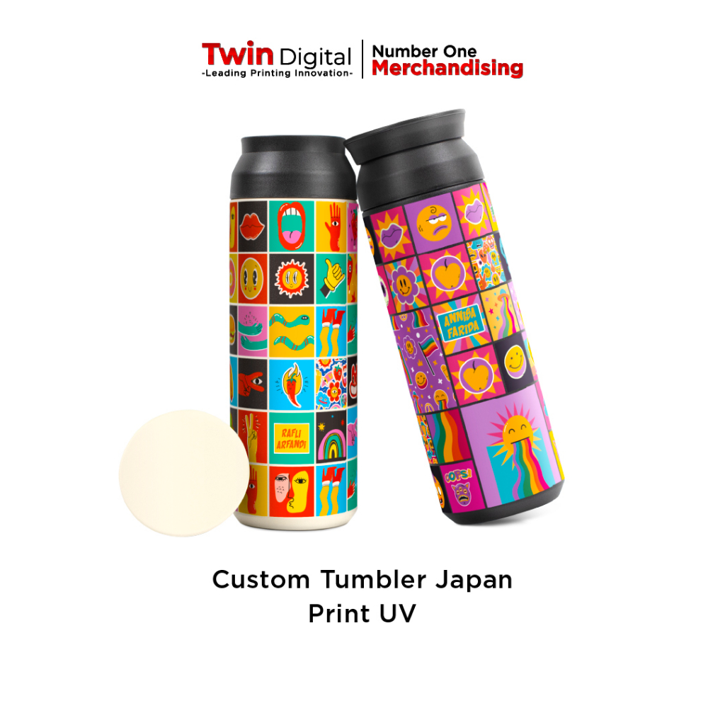 Jual Twindigital Tumbler Termos Stainless Japan 500ml Botol Minum Custom Print Japan Print Uv 2470