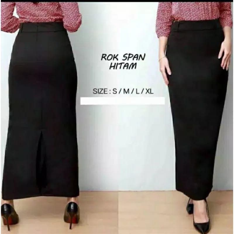 Jual Rok Kerja Wanita / Kantoran Model SPAN / Rok Span Hitam ( UKURAN S ...