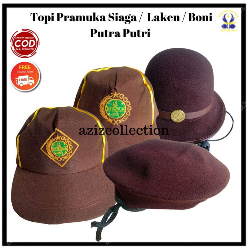 Jual Topi Pramuka Siaga Bordir Boni Baret Laken Oscar [putra