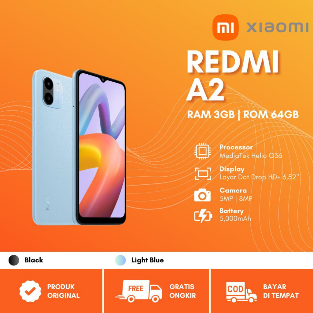Xiaomi Redmi A2 6,52'' 64GB Negro - Smartphone