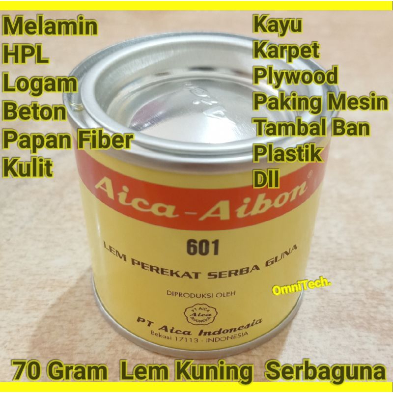 Jual Lem Kuning Serbaguna Aica Aibon 70 Gr Kaleng Kecil Logam Kulit