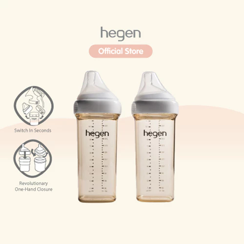 Hegen PCTO™ 330ml/11oz Feeding Bottle PPSU, 2-Pack with Fast Flow Teats (6 months and beyond)