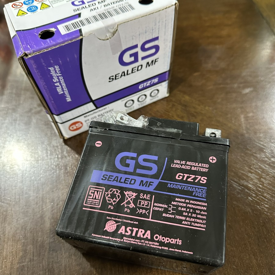 Jual GS GTZ7S ACCU KERING AKI MOTOR VARIO 125 TECHNO FI F1 CBS SATRIA