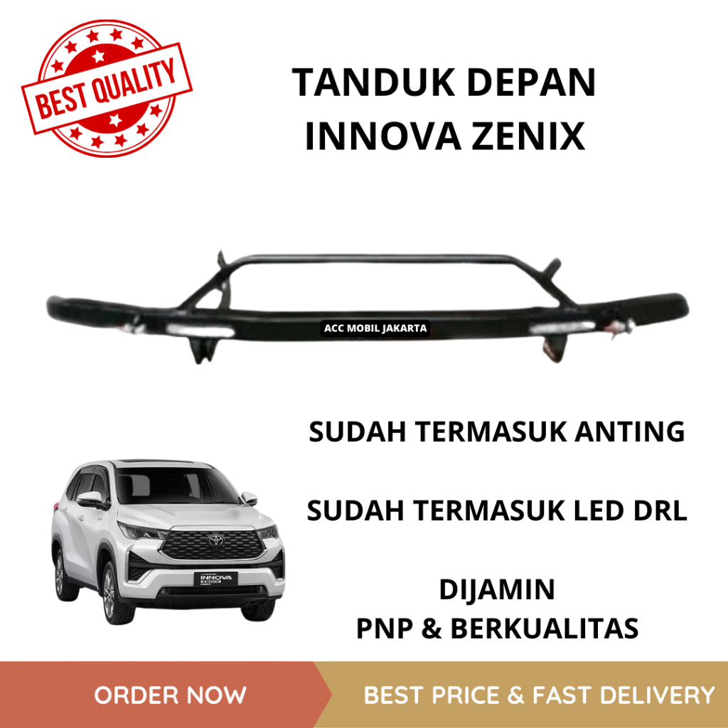 Jual Tanduk Depan Mini Innova Zenix Besi Pengaman Bumper Depan Innova Zenix Shopee Indonesia