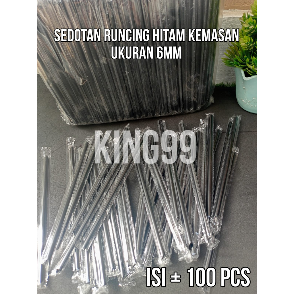Jual SEDOTAN RUNCING KOPI SEDOTAN PLASTIK HITAM KEMASAN RUNCING ISI 100 ...