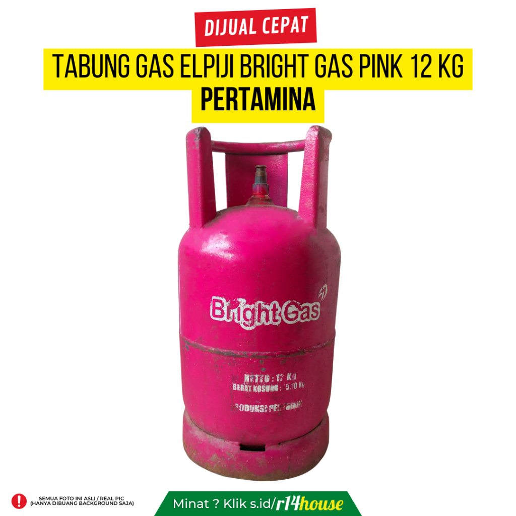 Jual TABUNG GAS ELPIJI BRIGHT GAS PINK 12 KG PERTAMINA | Shopee Indonesia