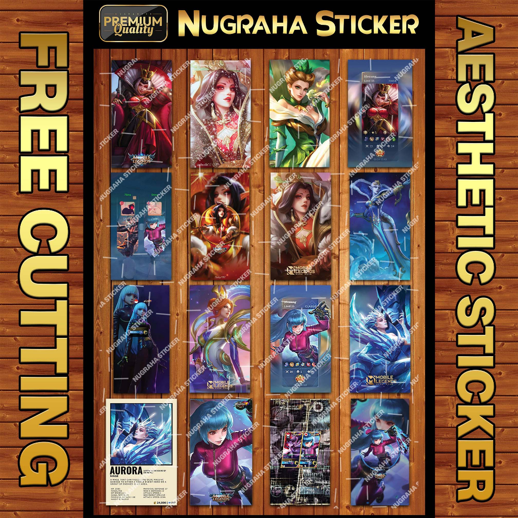 Jual (176 PCS) Sticker Aurora MLBB (Sticker Mobile Legends) | Shopee ...