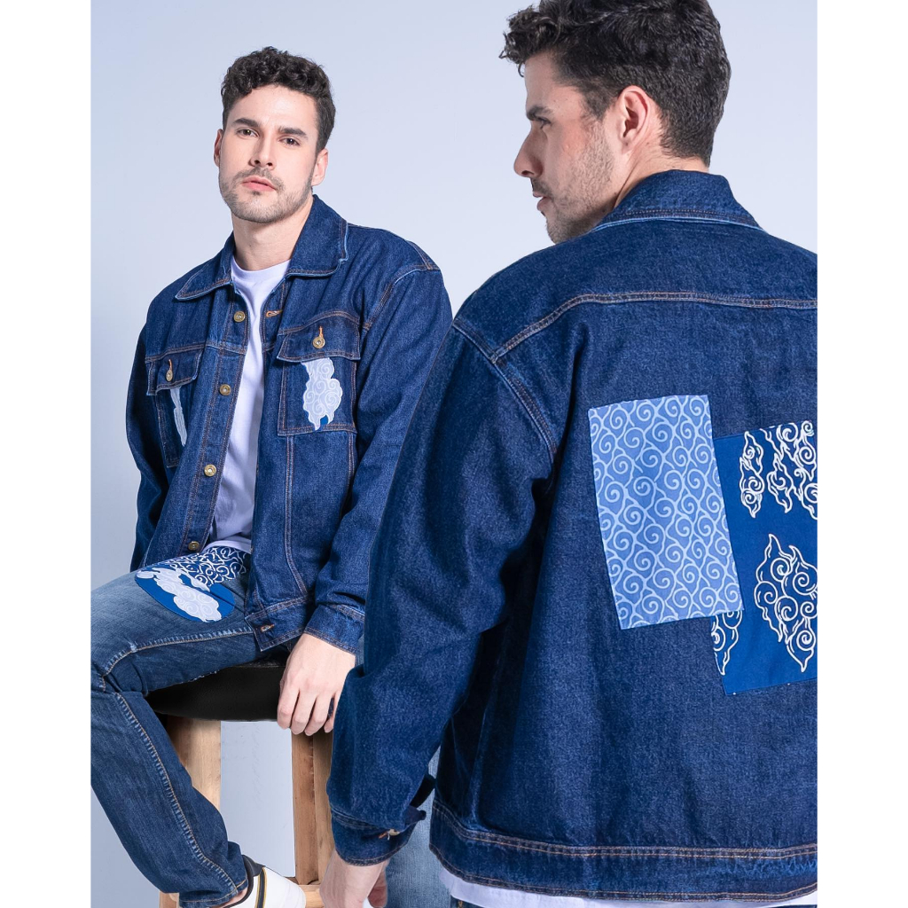 Jaket store jeans batik