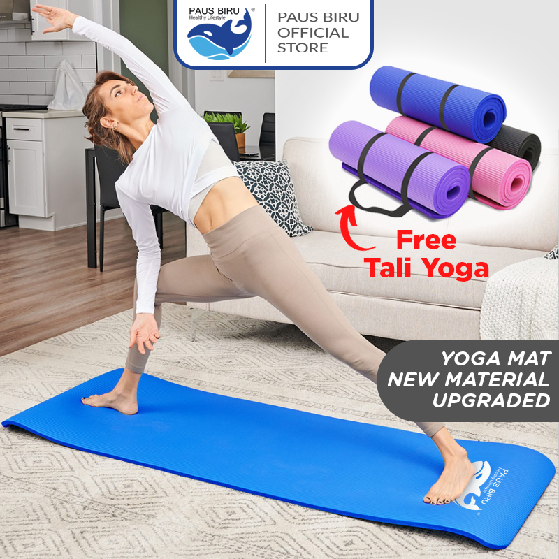 Jual Paus Biru NBR Matras Olahraga Yoga Mats Alas Anti Slip Tebal