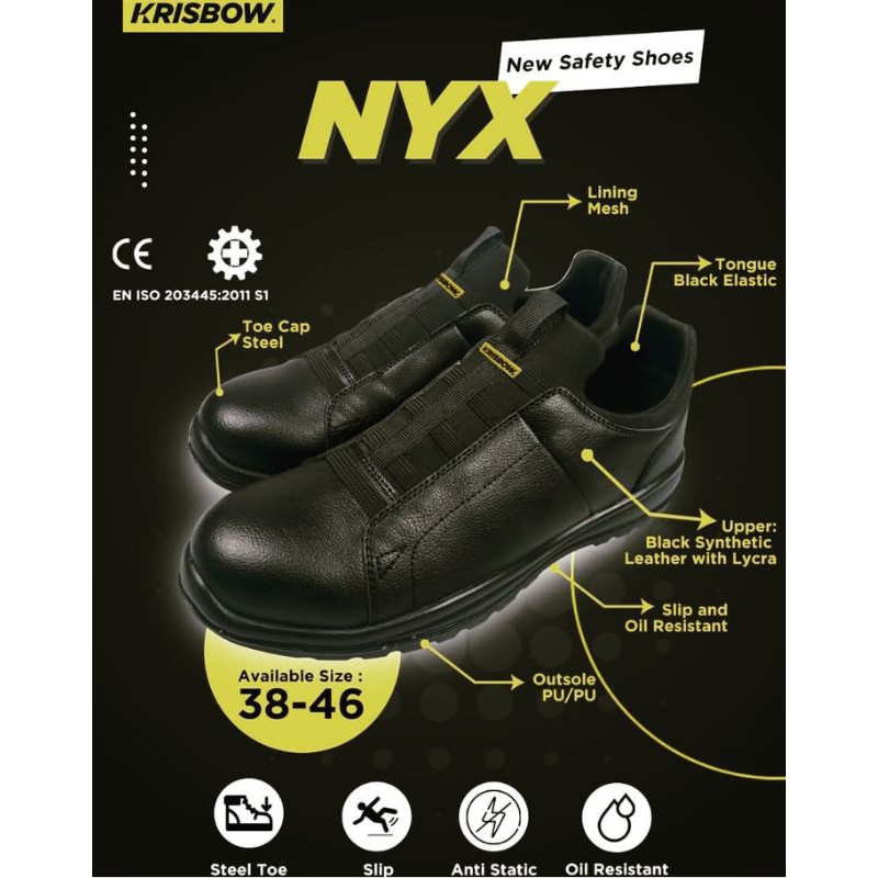 Jual Sepatu Safety Krisbow NEMESIS || Safety Shoes Krisbow NEMESIS ...