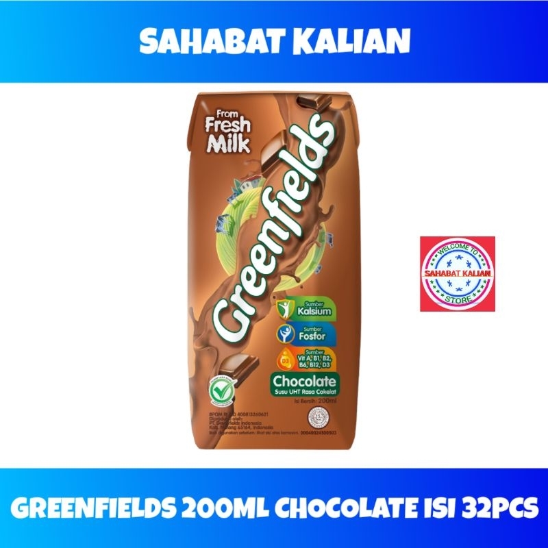 Jual Greenfields 200ml 1 karton isi 32pcs | Shopee Indonesia