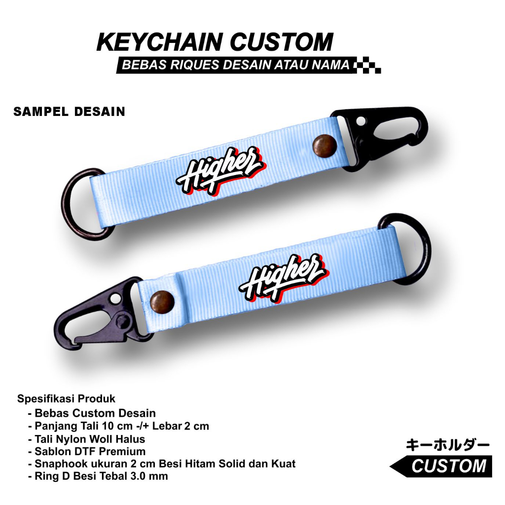 Jual GANTUNGAN KUNCI CUSTOM KEYCHAIN BESI SNAPHOOK | Shopee Indonesia
