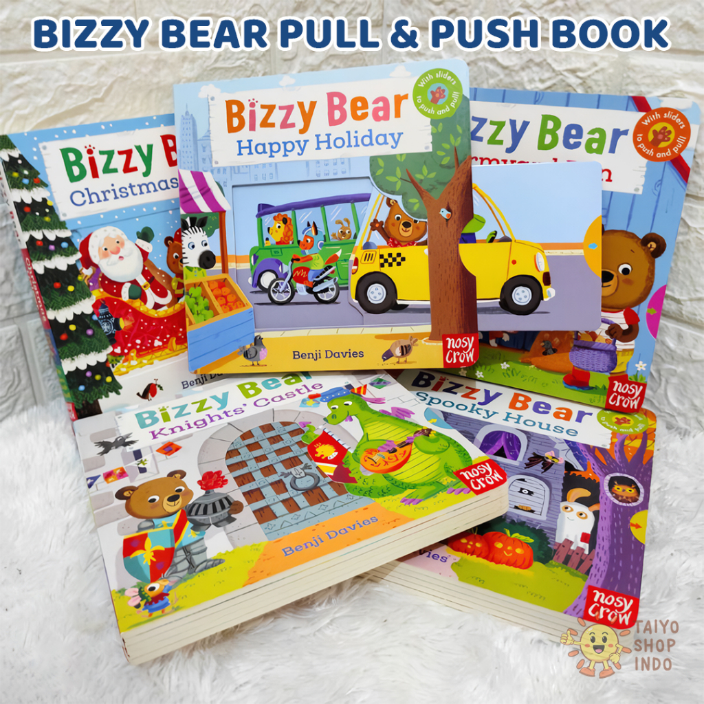 Jual TAIYO Buku Bizzy Bear Slider Pull and Push Busy Story Book Buku ...