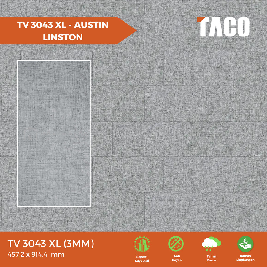 Jual TACO Lantai Vinyl 3mm TV 3043 XL Austin Linston / Lantai Motif ...
