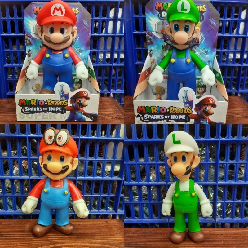 Jual Mario Bros Figure Luigi Figure Bwoser Donkey Kong Yoshi Peach ...