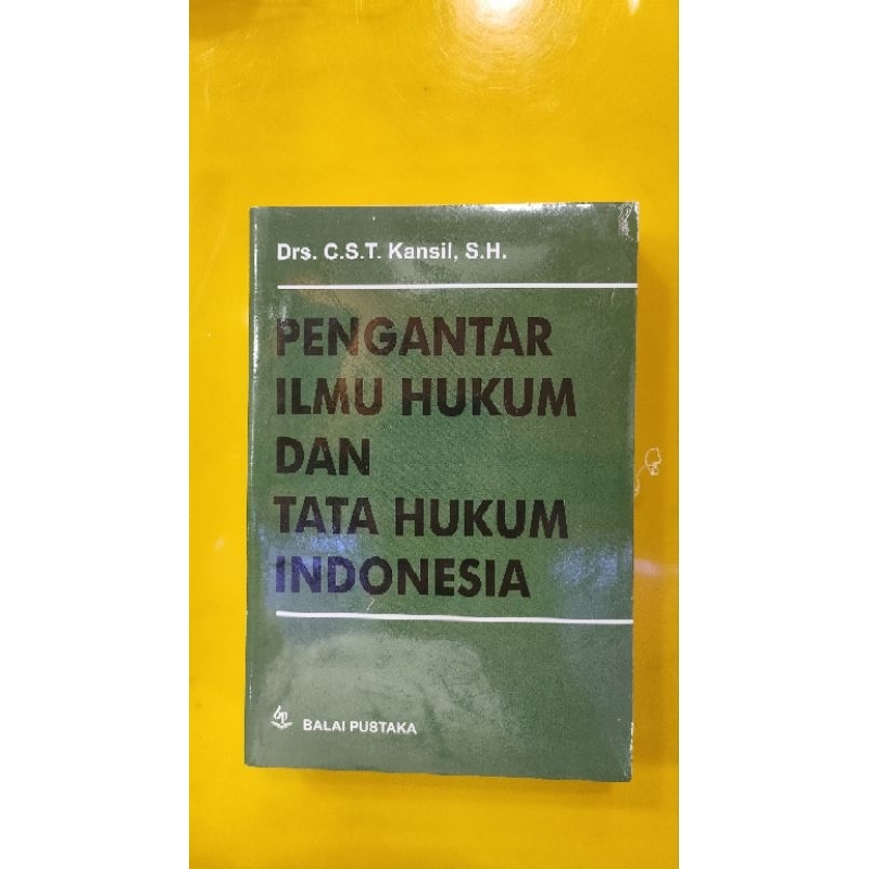 Jual Pengantar Ilmu Hukum Dan Tata Hukum Indonesia Drs Cst Kansil Sh