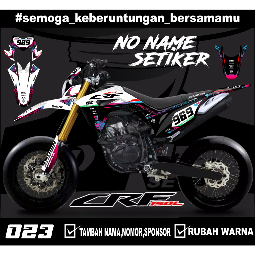 Jual Sticker Setiker Stiker Decal Crf L Minimalis Fullbody Dekal Crf L Trail