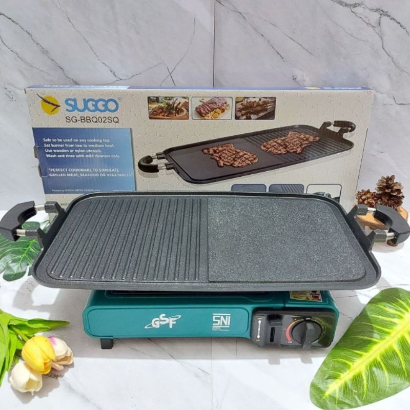 Jual Paket Kompor Portable GSF + GRILL PAN SUGGO Shopee Indonesia