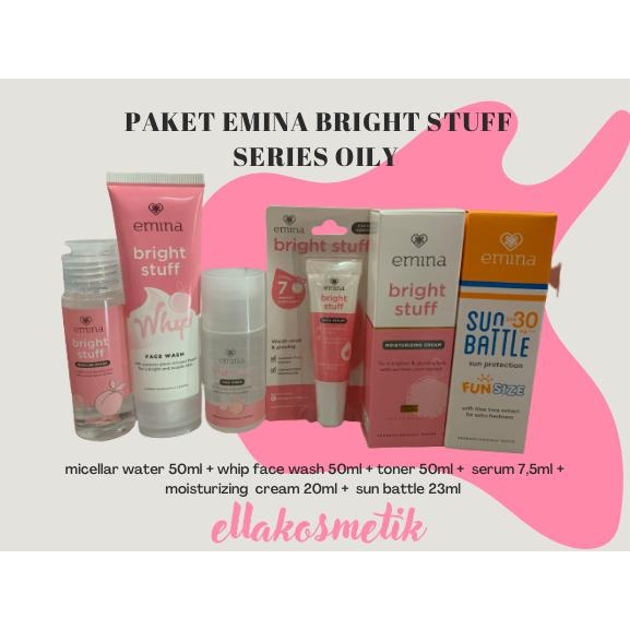 Jual Paket Emina Bright Stuff Basic Trial Kit Oily / Acne Prone Skin