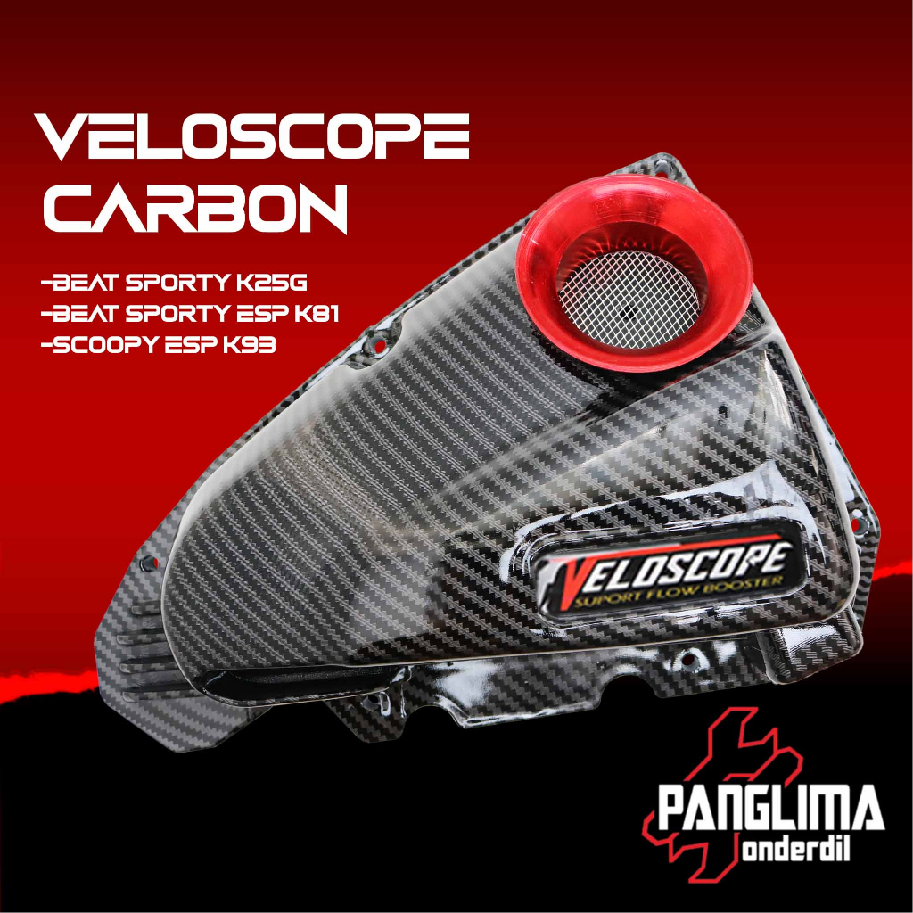 Jual Tutup Box Filter Veloscope Carbon Beat eSP K25 K81 Street Sporty ...