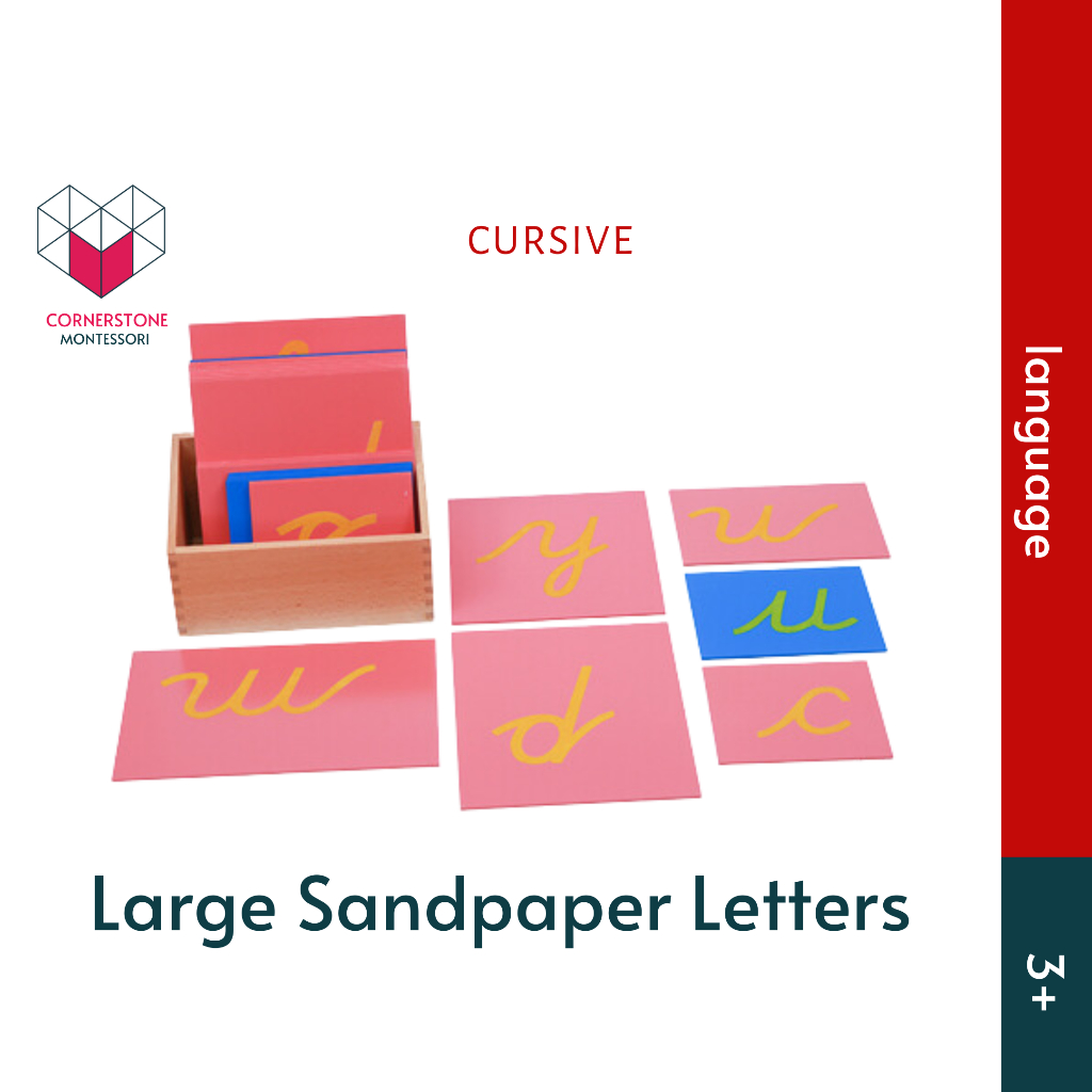 Jual Cornerstone Montessori Large Sandpaper Letters - Montessori ...