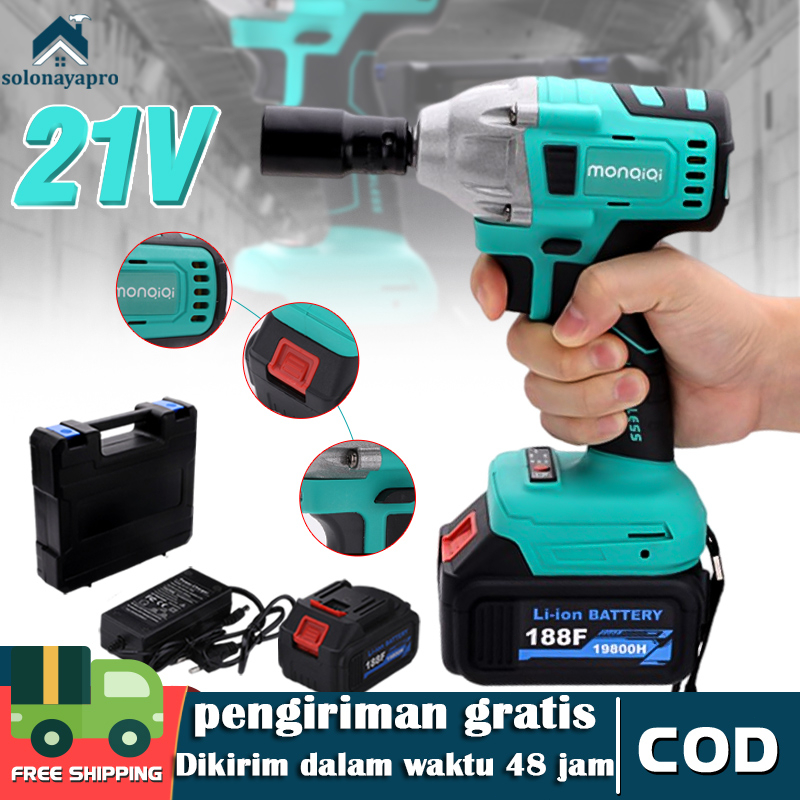 Jual Mesin Bor Cordless/Bor Baterai/ Bor Listrik/Beton Besi Kayu Full ...