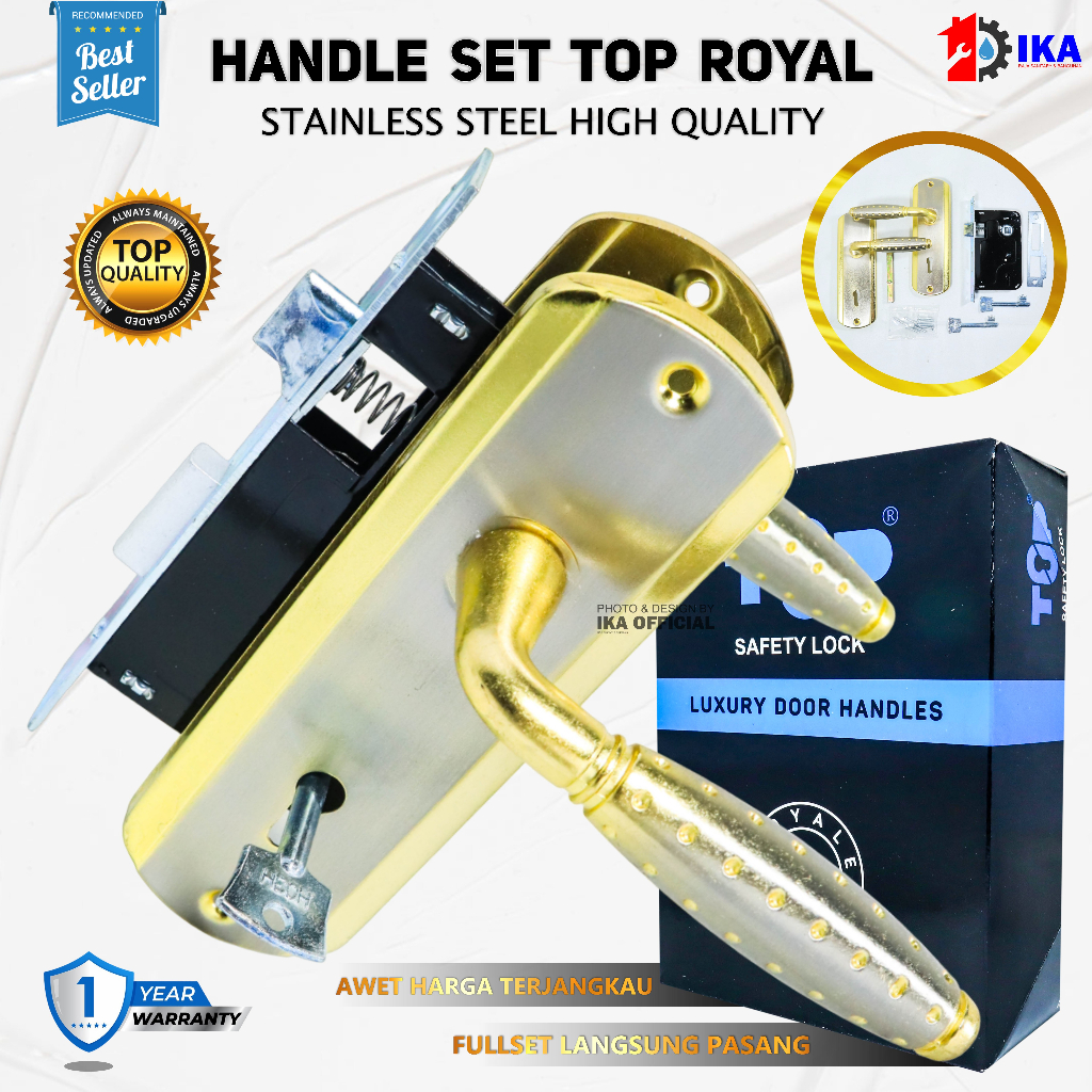 Jual Kunci Pintu Rumah Kecil Kumplit 1 Set | 15cm | Gagang Handle Kunci