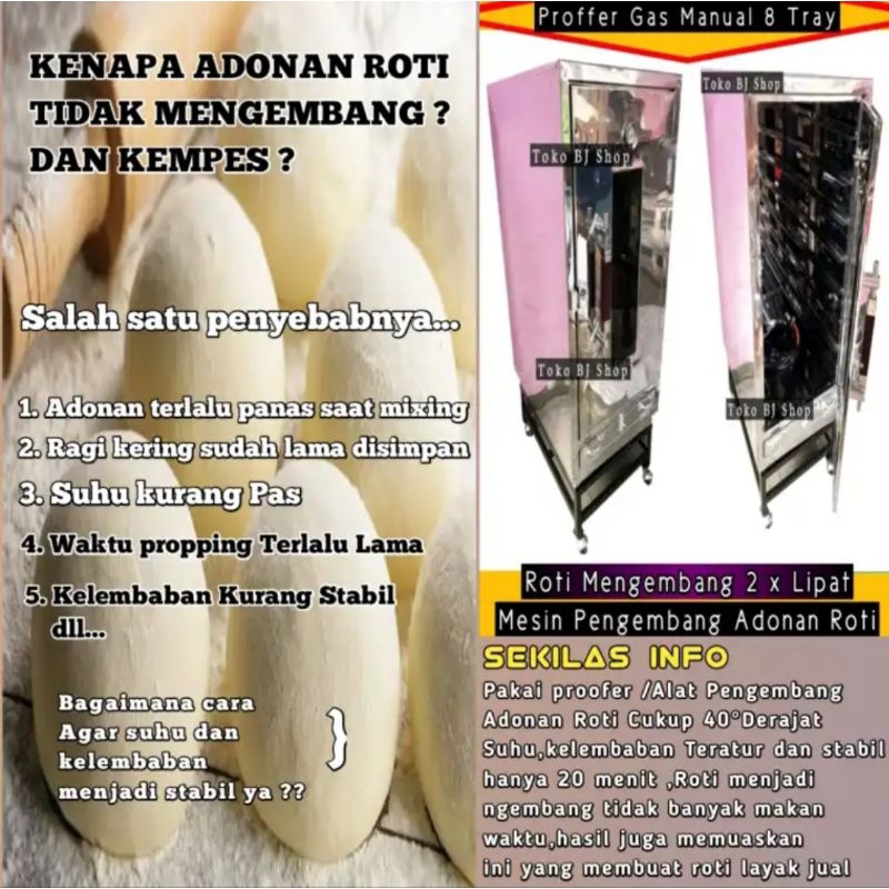 Jual proofer 8 susun pengembang adonan roti dan donat full stainless ...