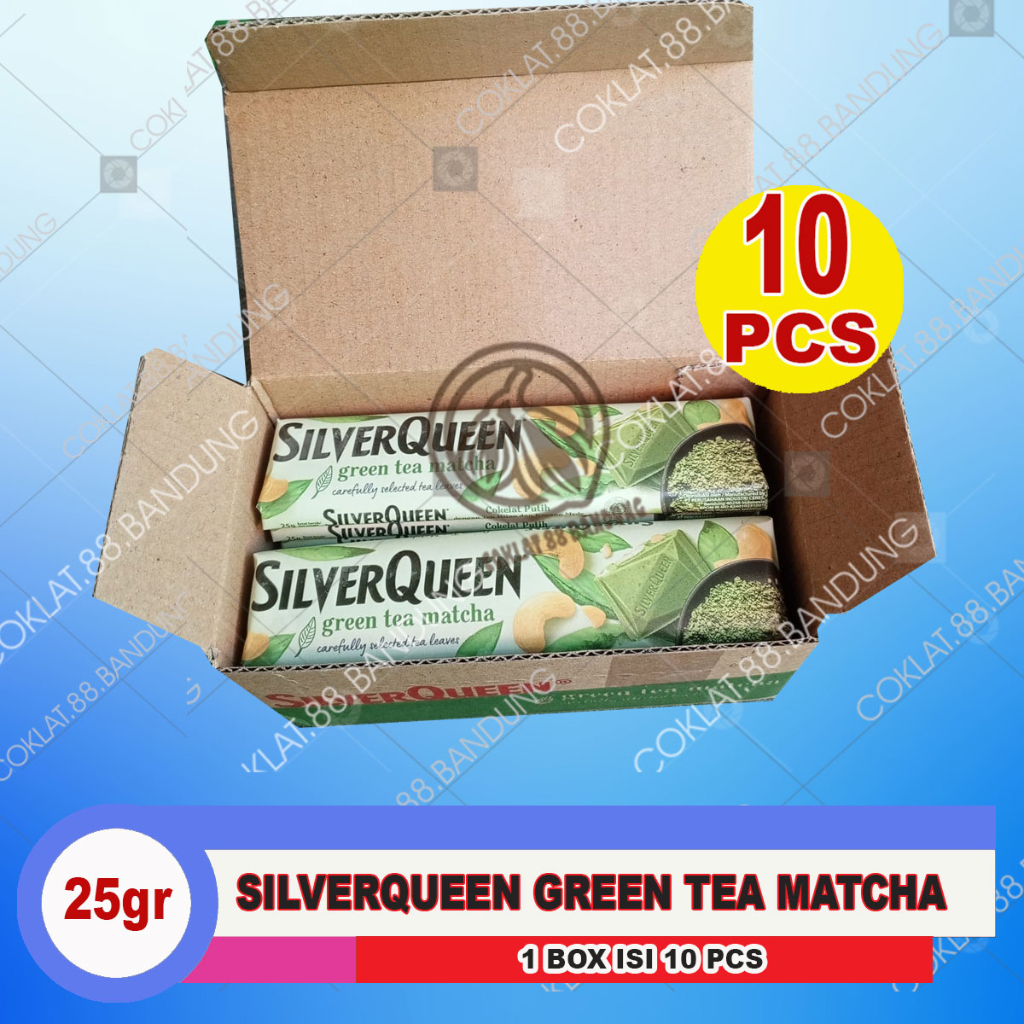 Jual SILVERQUEEN 1 BOX GREEN TEA 10 PCS X 25GR, SILVER QUEEN MATCHA 25 ...