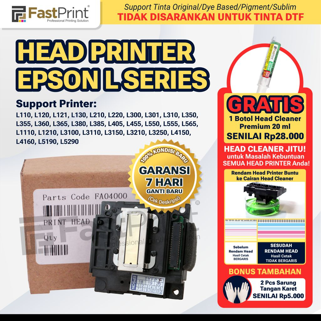 Jual Print Head Printer Epson L110 L120 L130 L210 L220 L310 L360 L1110 L121 L1210 L3210 L5290 6917
