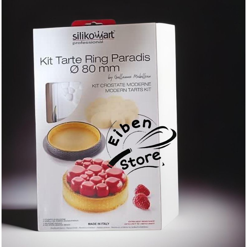 Silikomart Tarte Ring 80 Mm N°6 – 6 Anneaux Silicone Anti-adhérent – Moule Professionnel Tartes & Desserts – Résistant -60°C à +230°C